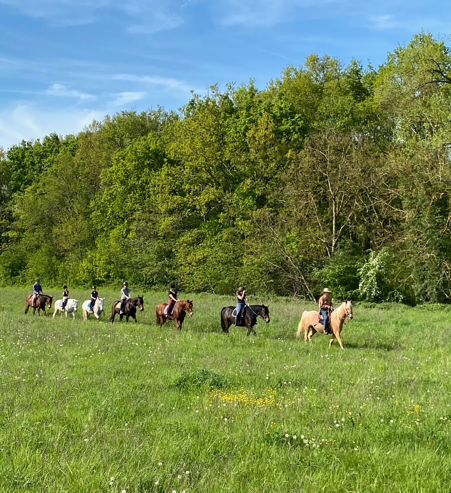 File indienne à cheval - centre équestre du centaure